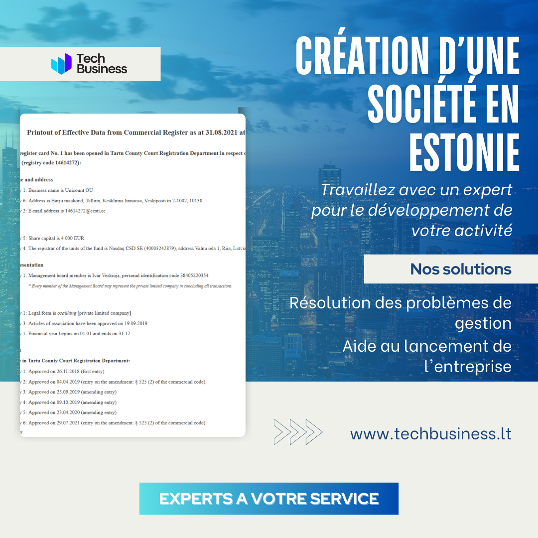 Création d’une société en Estonie