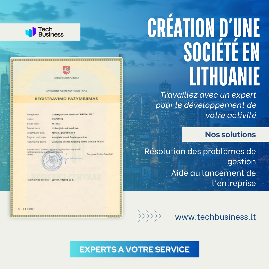 Enregistrement d’une société en Lituanie